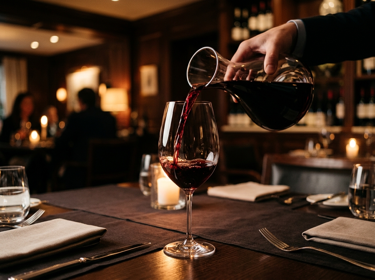 Sommelier wine pairing — per course